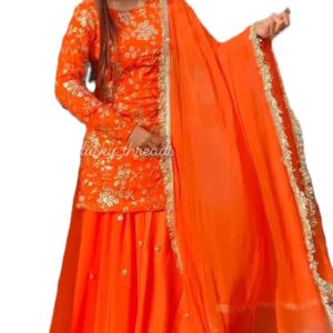 Georgette Top and Lehenga Set