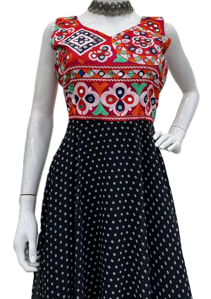 Chine stitch and Real Mirror Work Midi