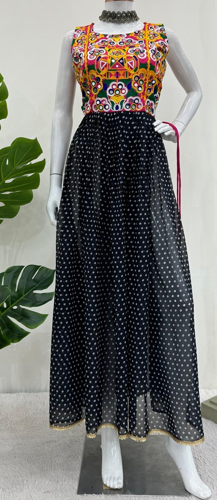 Chine stitch and Real Mirror Work Midi