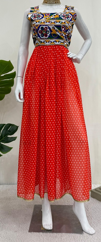 Chine stitch and Real Mirror Work Midi