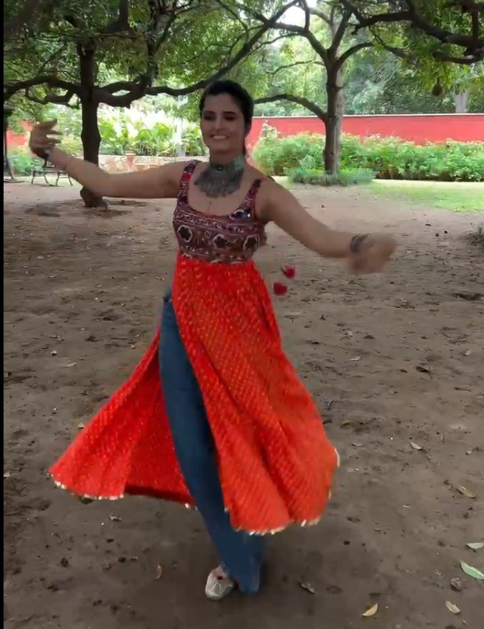 Chine stitch and Real Mirror Work Top