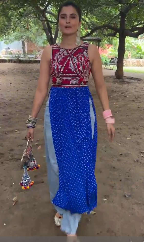 Chine stitch and Real Mirror Work Top