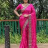 Pure Bandhej work silk