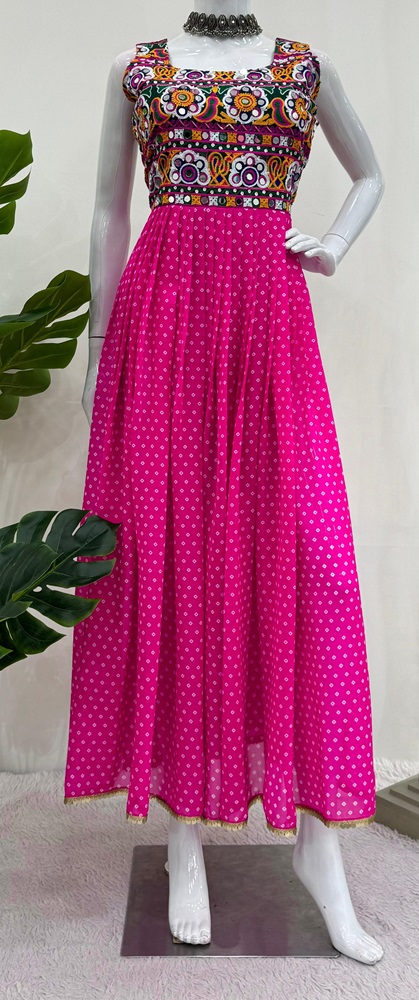 Chine stitch and Real Mirror Work Midi