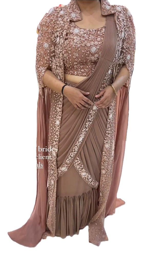 Ready-to-Wear Lehenga Saree with Shrug