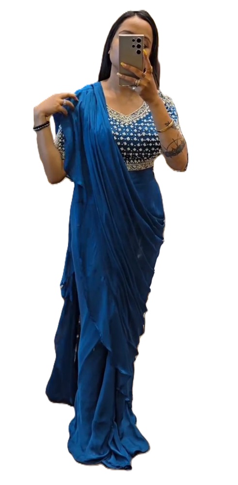 Full Stitched Pre-Draped Saree