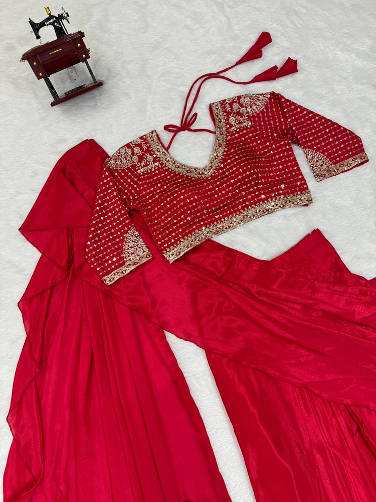 Full Stitched Pre-Draped Saree