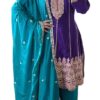 Chinon Silk Suit and Sharara with Sequin & Coding Work