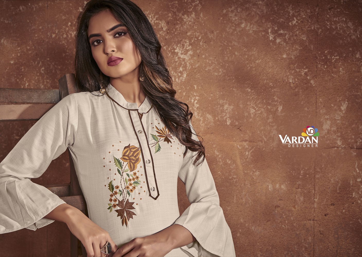 Nira Cotton Kurti with designer Embroidery
