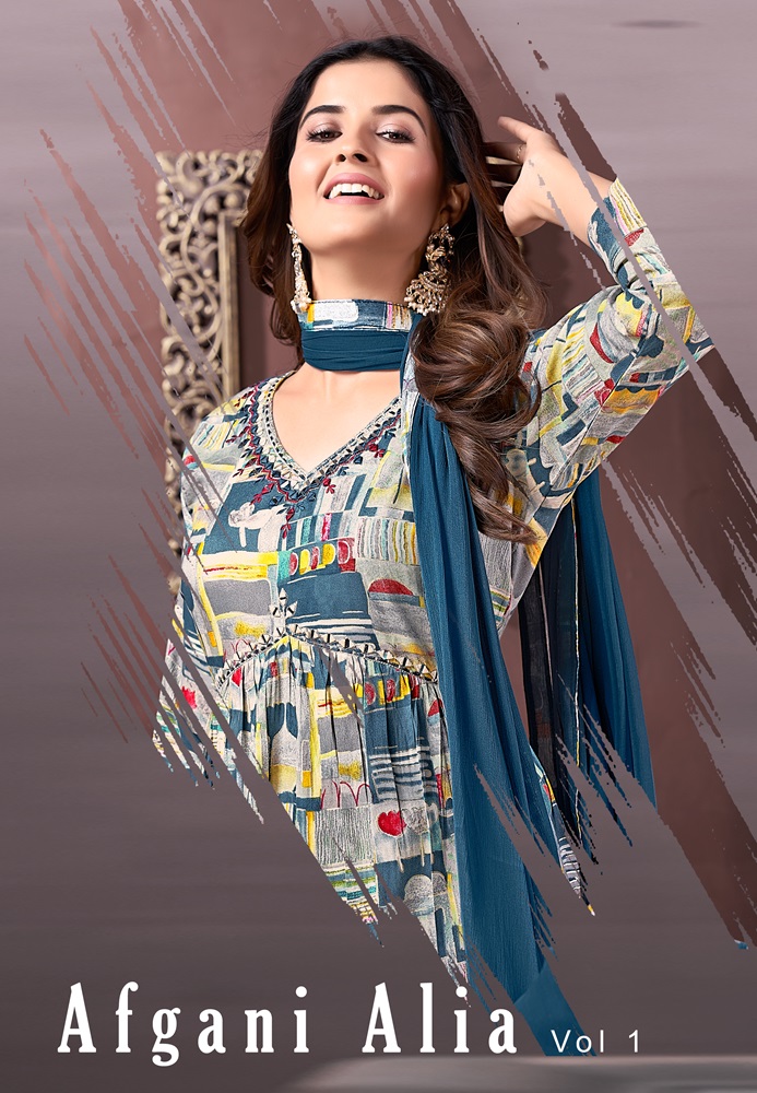 Premium Handwork Afgani Alia Suit