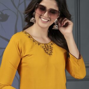 Maaza Cotton Handwork Kurta with Pocket