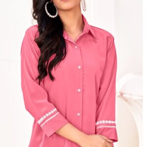 Crinkled Cotton Shirt for Girls: A Perfect Blend of Formal and Casual