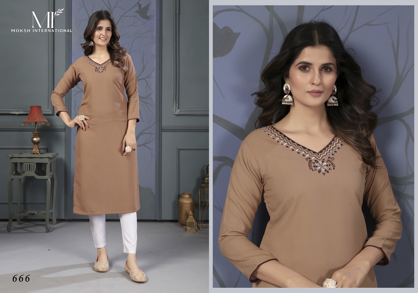 Maaza Cotton Handwork Kurta with Pocket