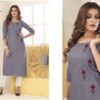 Vision Silk Kurti with Handmade Embroidery