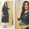 Vision Silk Kurti with Handmade Embroidery