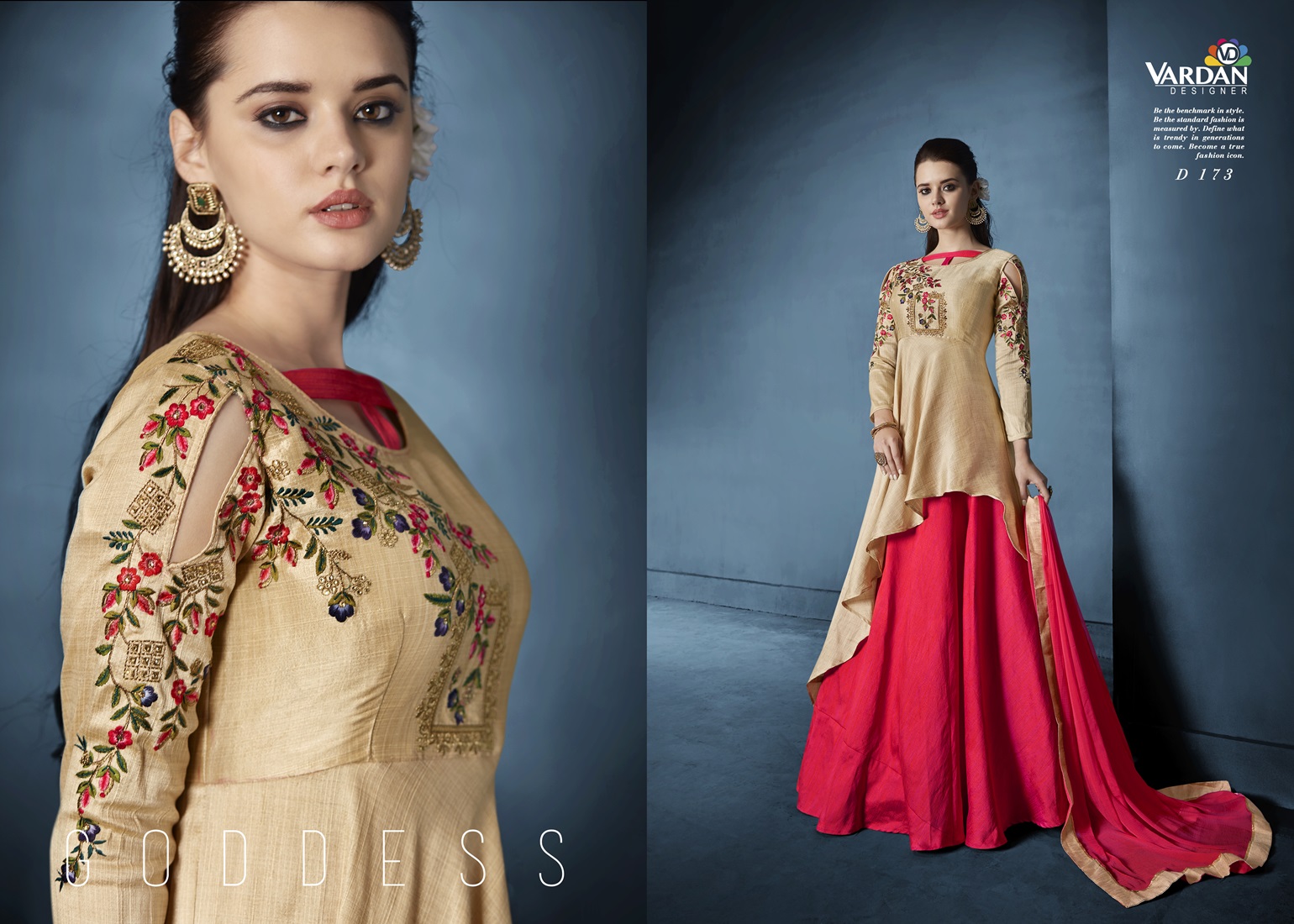 Premium Designer Morvi Silk Top with Heavy Embroidery & Lehenga