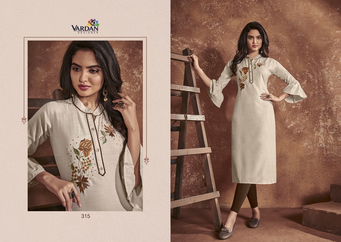 Nira Cotton Kurti with designer Embroidery