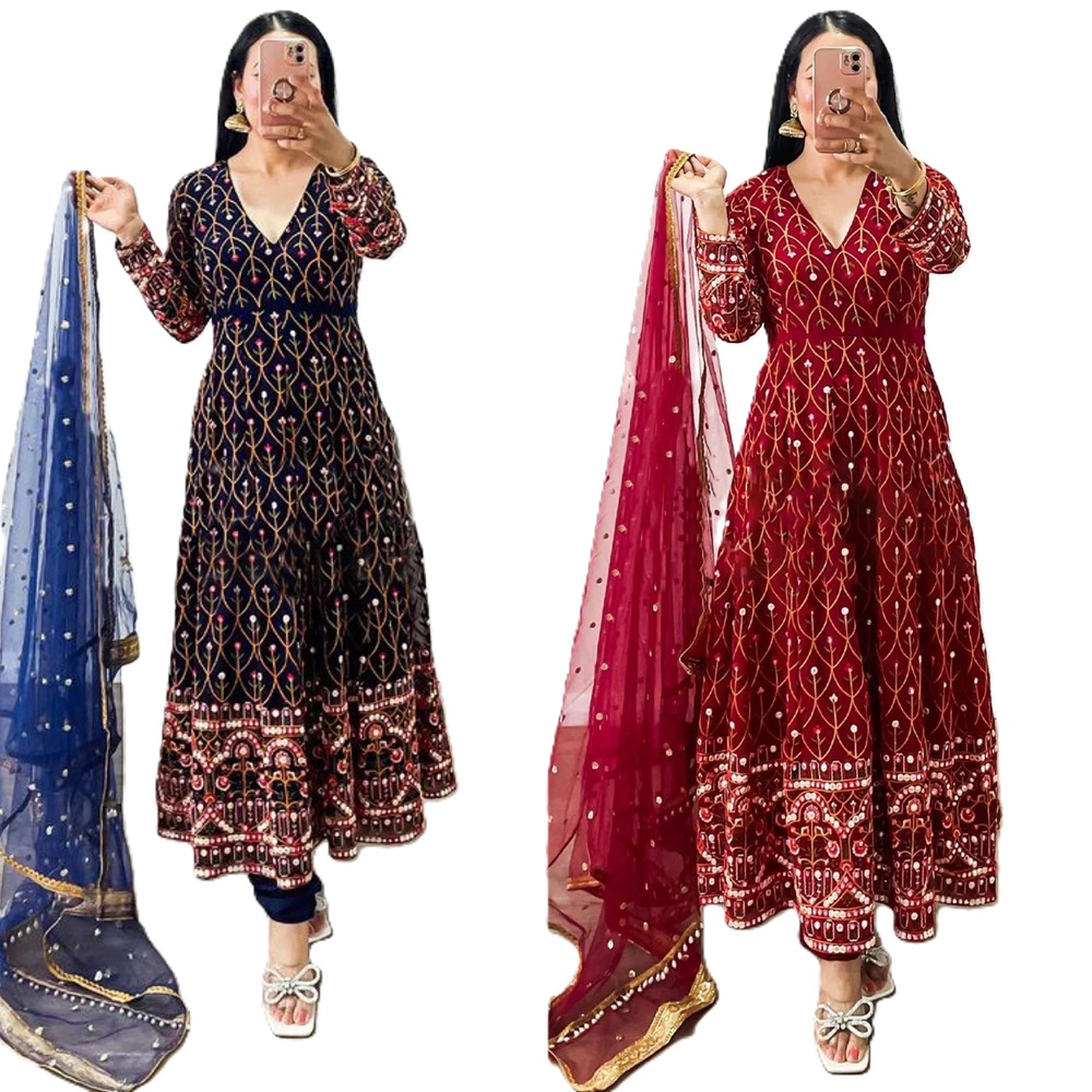 Designer Georgette Suit with Thread & Sequin Work