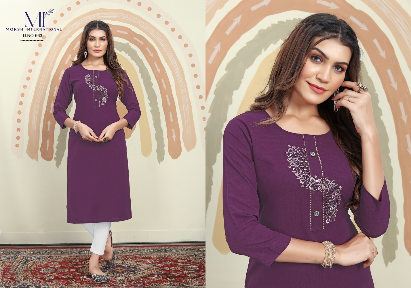 Maaza Cotton Handwork Kurta