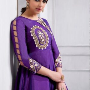 Tapeta Silk Gown with Heavy Embroidery
