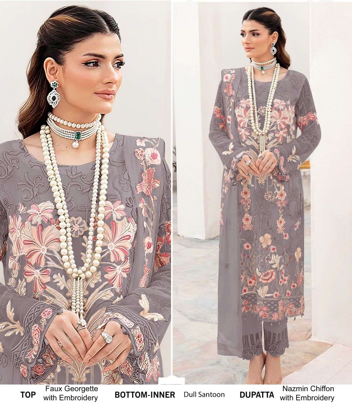 Premium Georgette Pakistani Suit with Intricate Embroidery