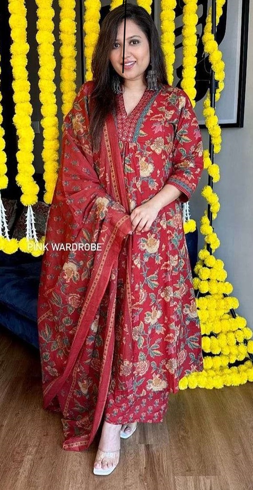 Mal Cotton Flower Printed Suits