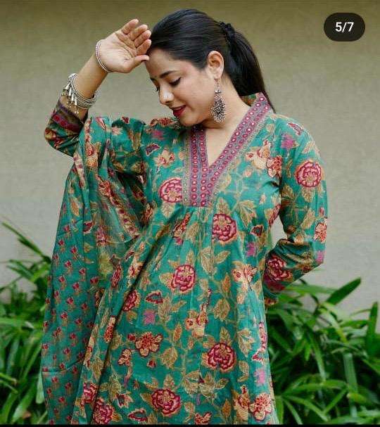 Mal Cotton Flower Printed Suits