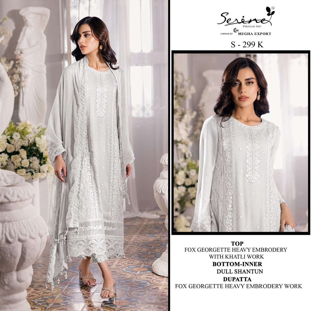 Exotic Pure Faux Georgette Embroidered Dress Material