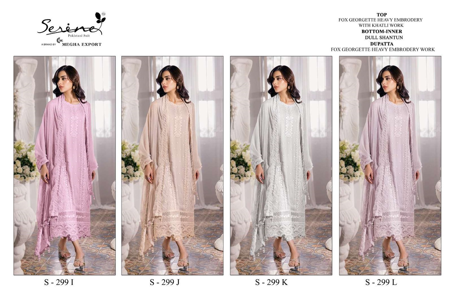 Exotic Pure Faux Georgette Embroidered Dress Material