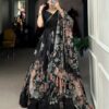 Tusser Silk Floral Printed Long Gown