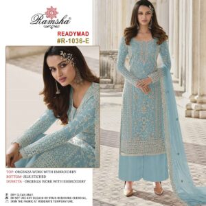 Organza Embroidery Designer Branded Suit