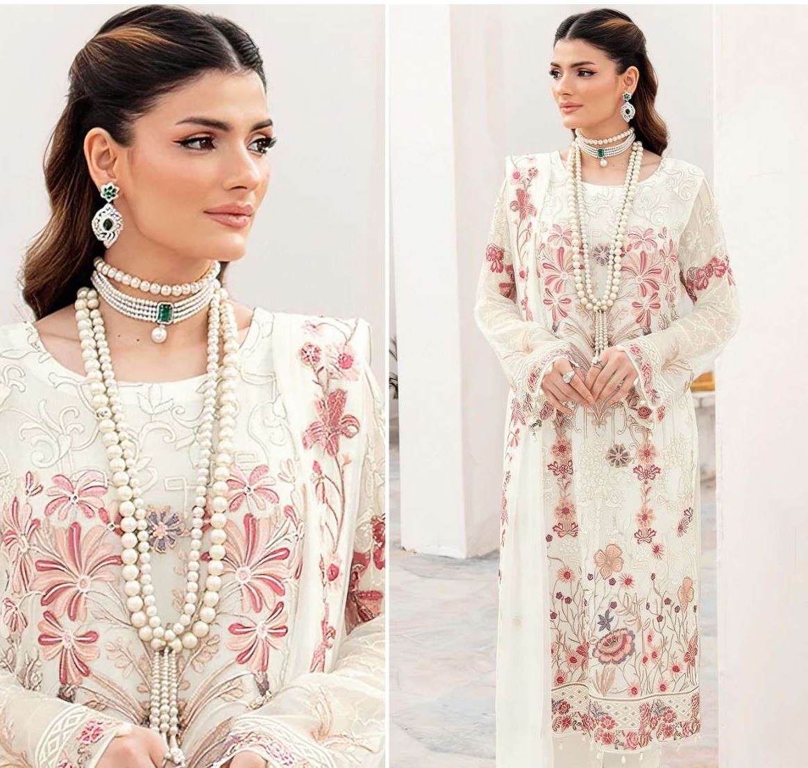 Premium Georgette Pakistani Suit with Intricate Embroidery