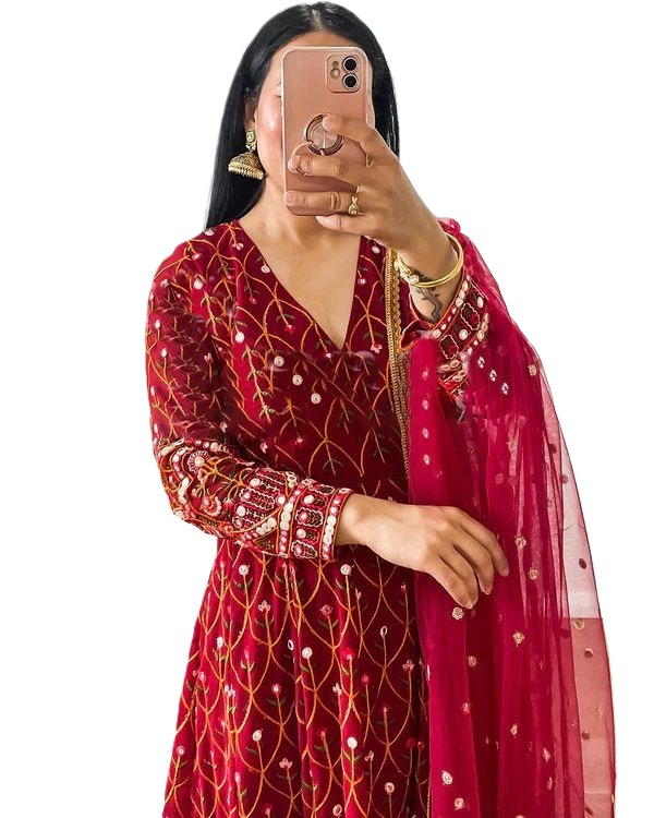 Designer Georgette Suit with Thread & Sequin Work