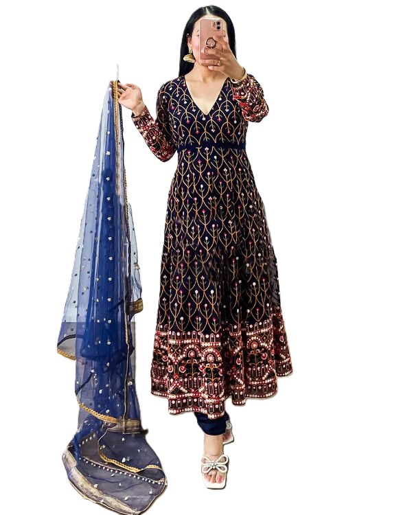 Designer Georgette Suit with Thread & Sequin Work