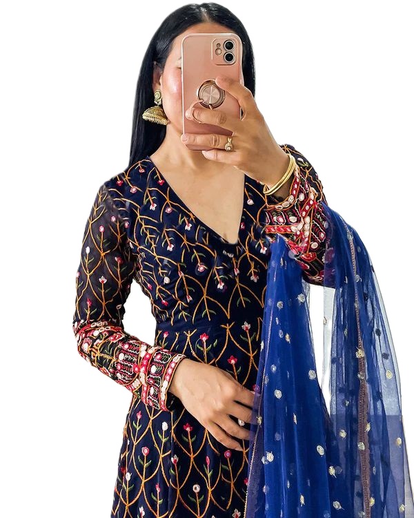 Designer Georgette Suit with Thread & Sequin Work