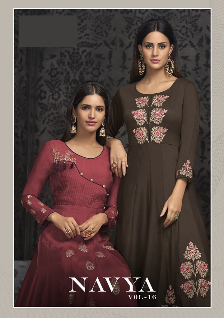 Premium Muslin Long Gown with Exquisite Embroidery