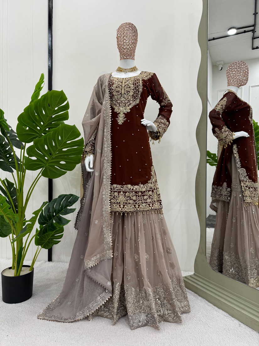 Stunning Faux Georgette Designer Suit