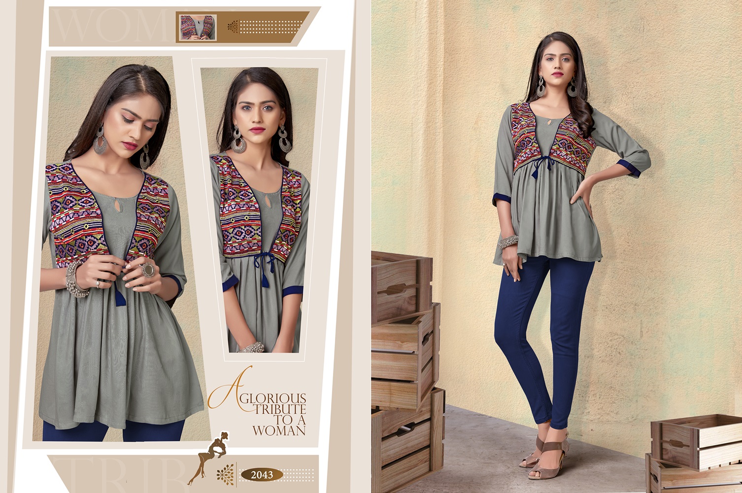 Designer Heavy Rayon Short Top