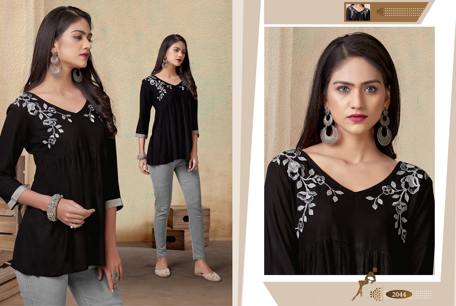 Designer Heavy Rayon Short Top