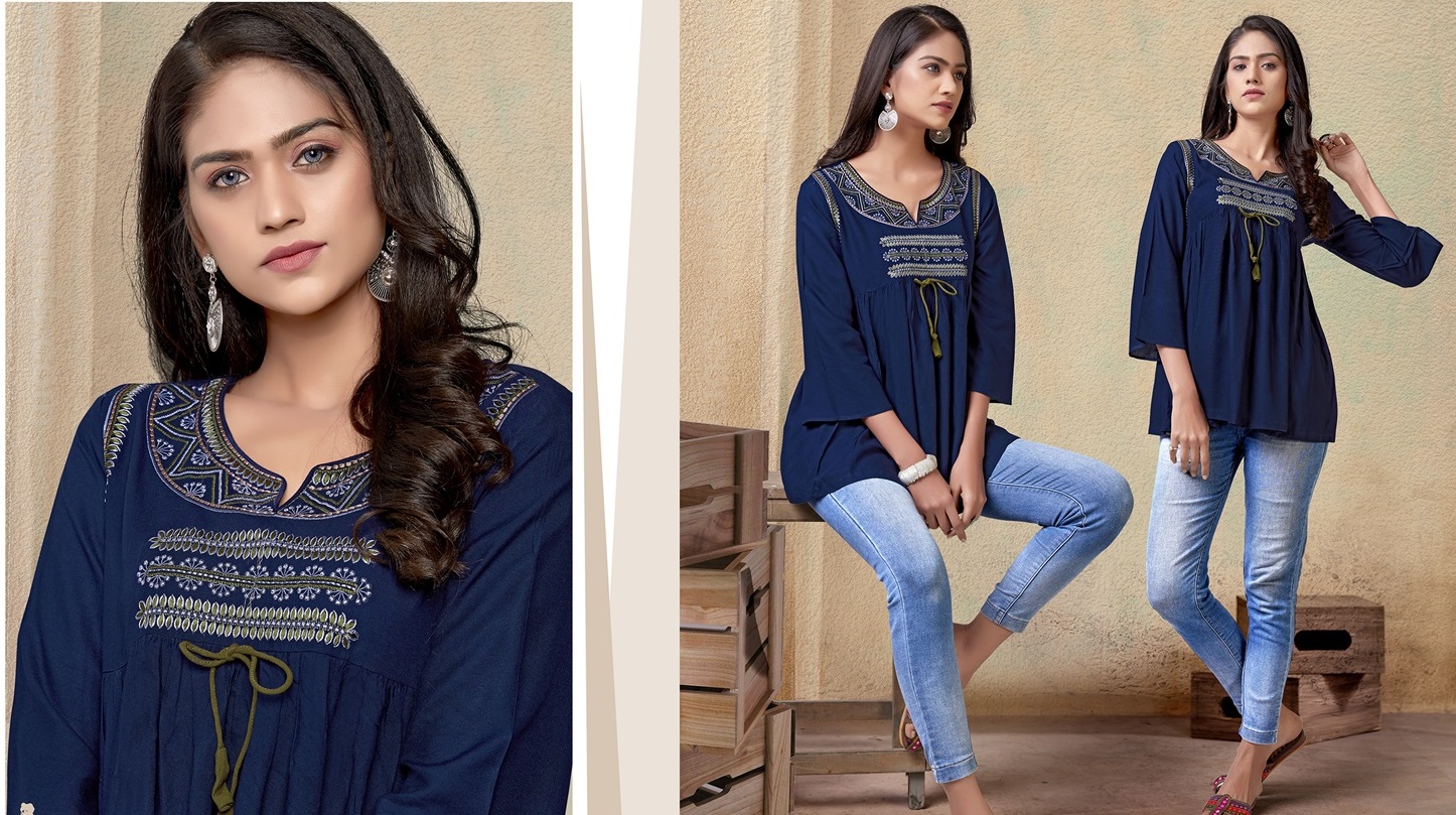 Heavy Rayon Designer Short Top