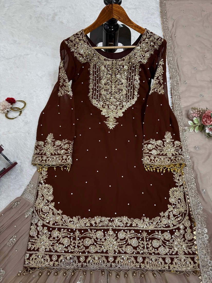 Stunning Faux Georgette Designer Suit
