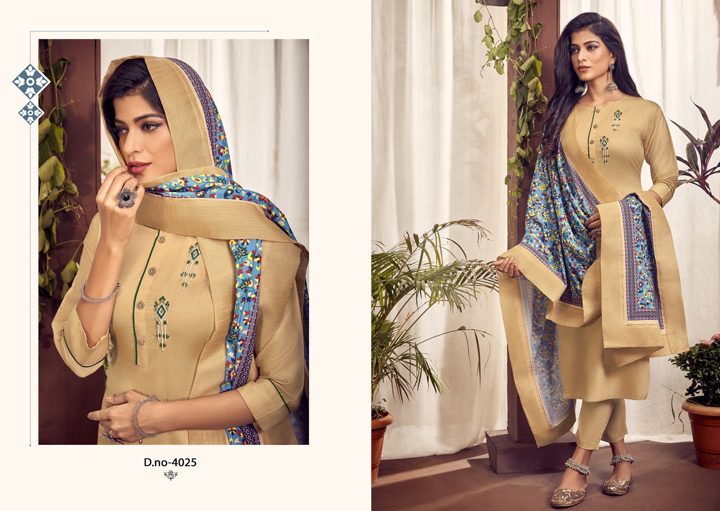 Jam Cotton Kurta with Hand Work