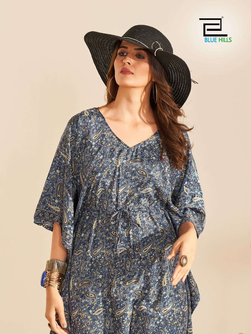French Crape Silk Kaftan Style Kurta