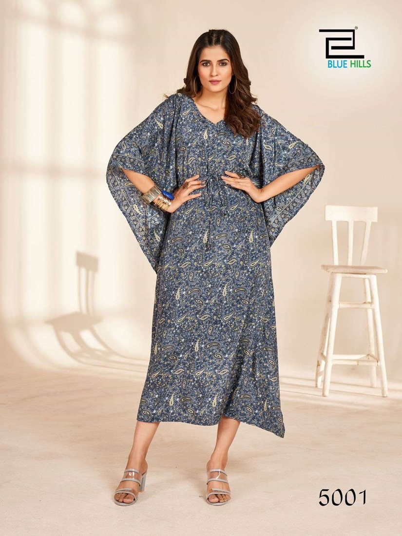 French Crape Silk Kaftan Style Kurta