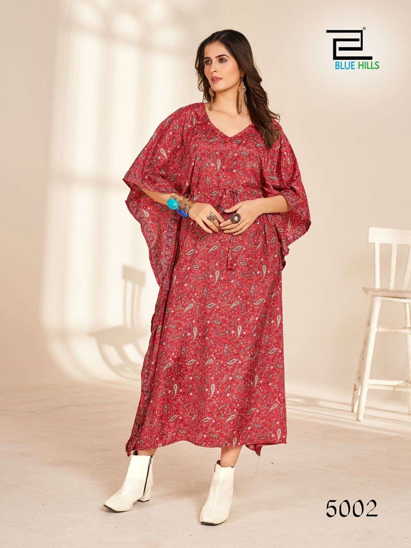 French Crape Silk Kaftan Style Kurta