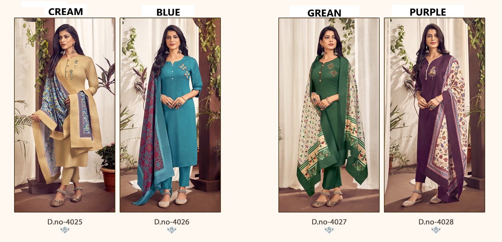 Jam Cotton Kurta with Hand Work