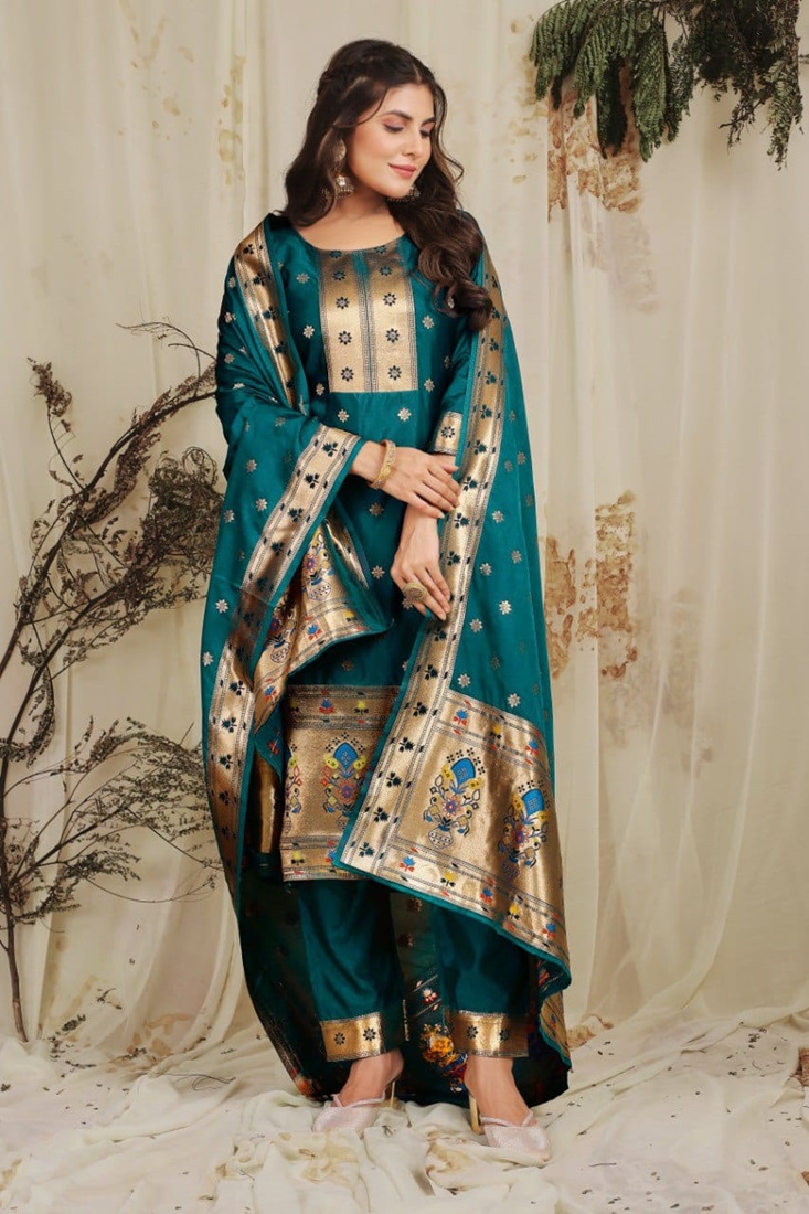 SaYona Paithani Suit & Dress Material