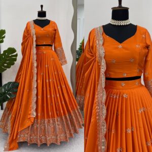 Satin Silk Lehenga Choli set