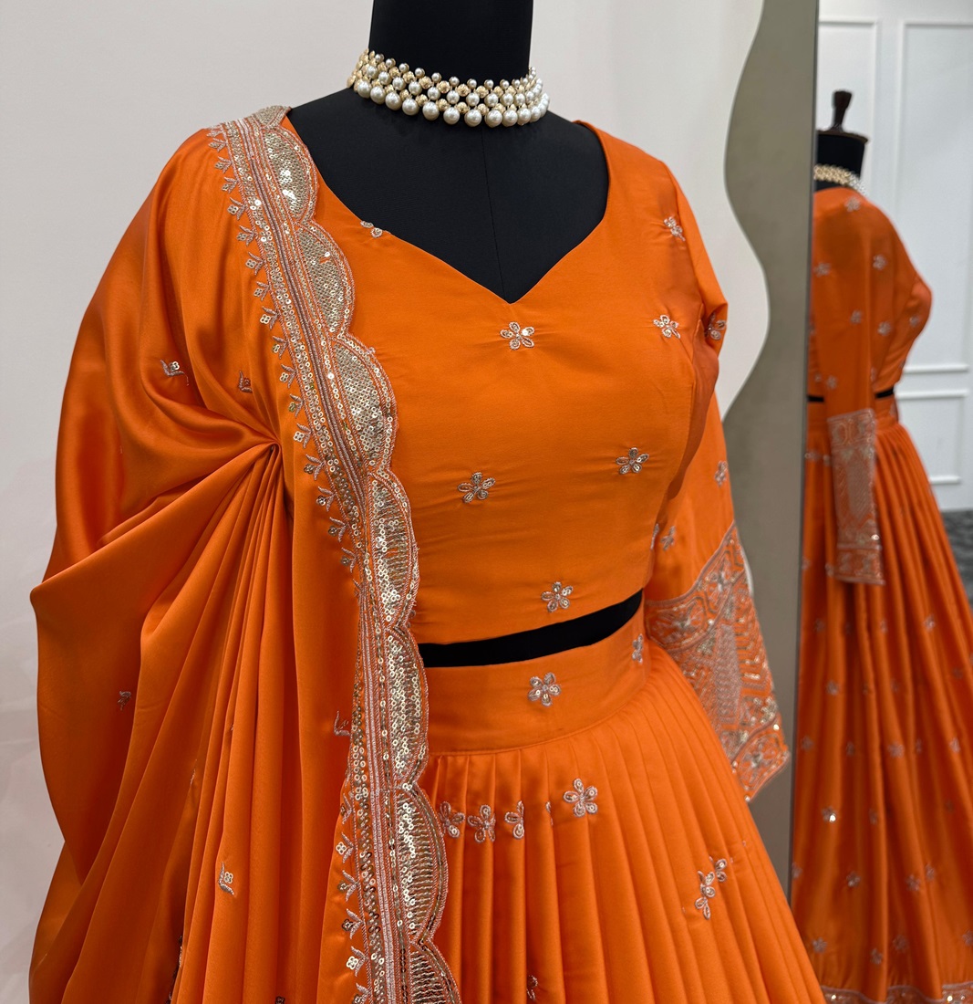 Satin Silk Lehenga Choli set