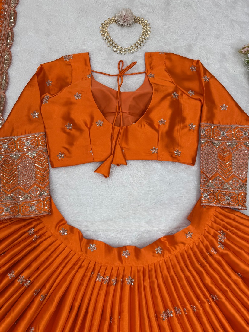 Satin Silk Lehenga Choli set